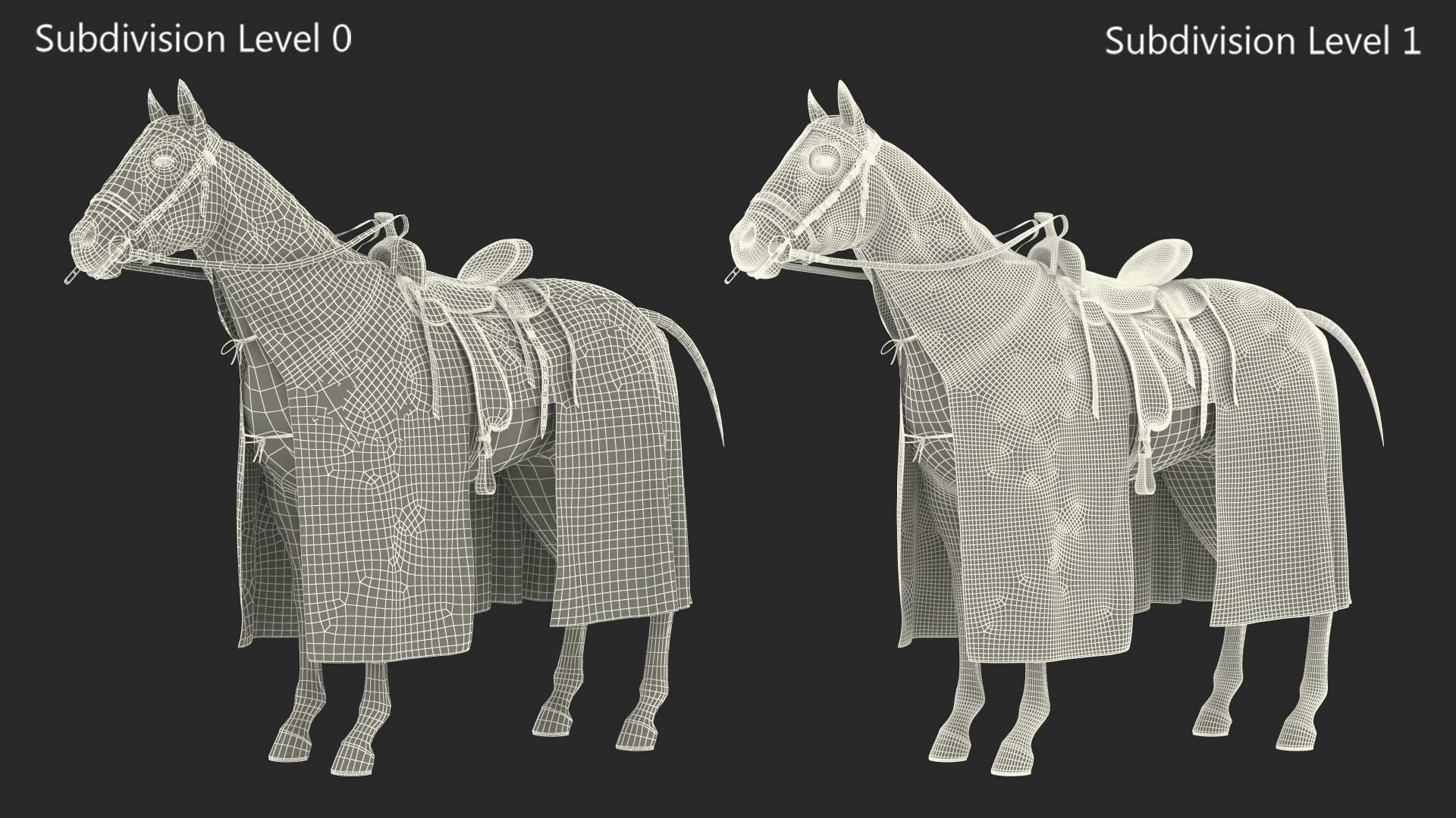 Crusader Horse Armor Dirt Fur 3D model