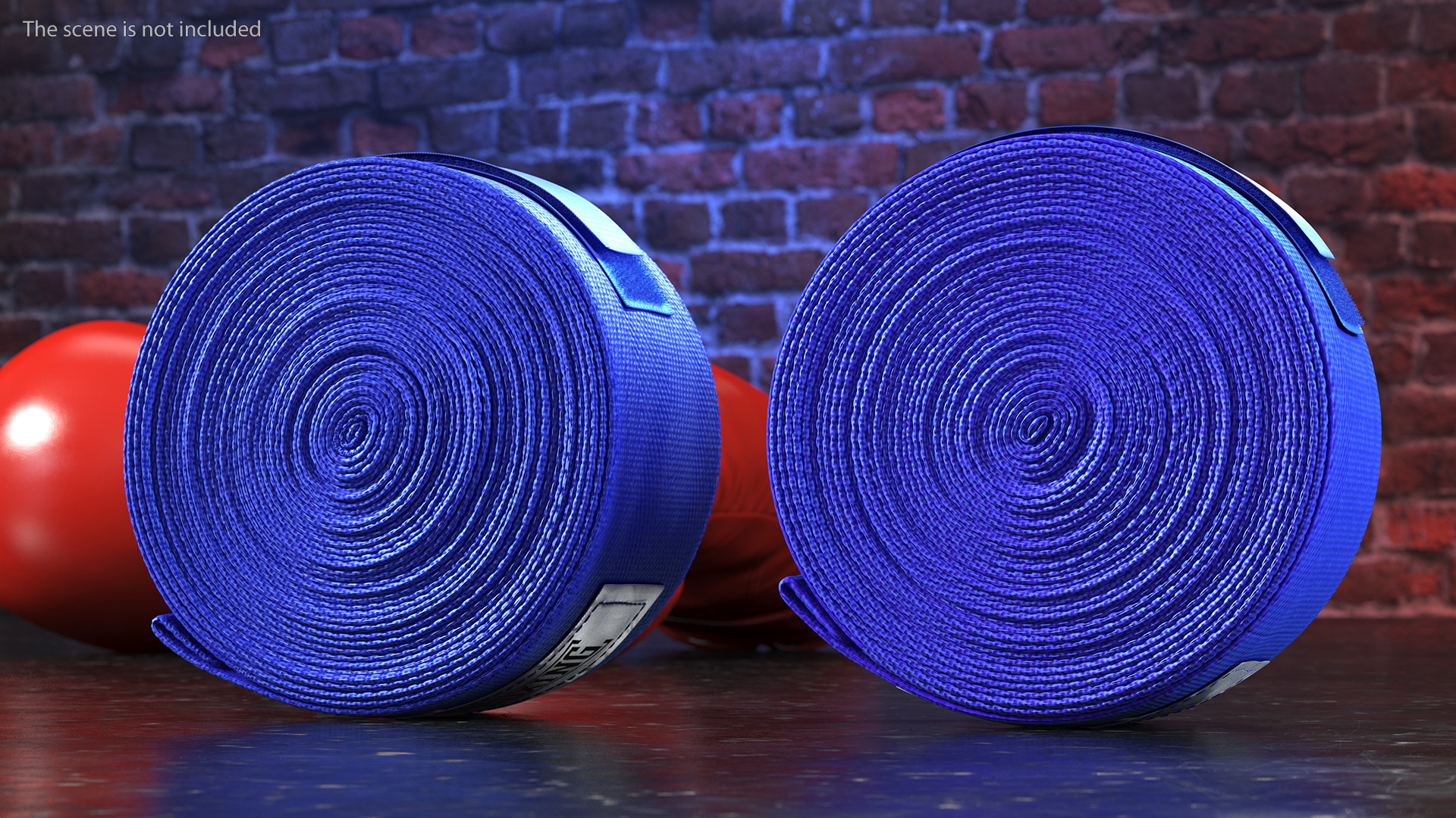 3D Blue Boxing Hand Wrap 2 Rolls Fur model