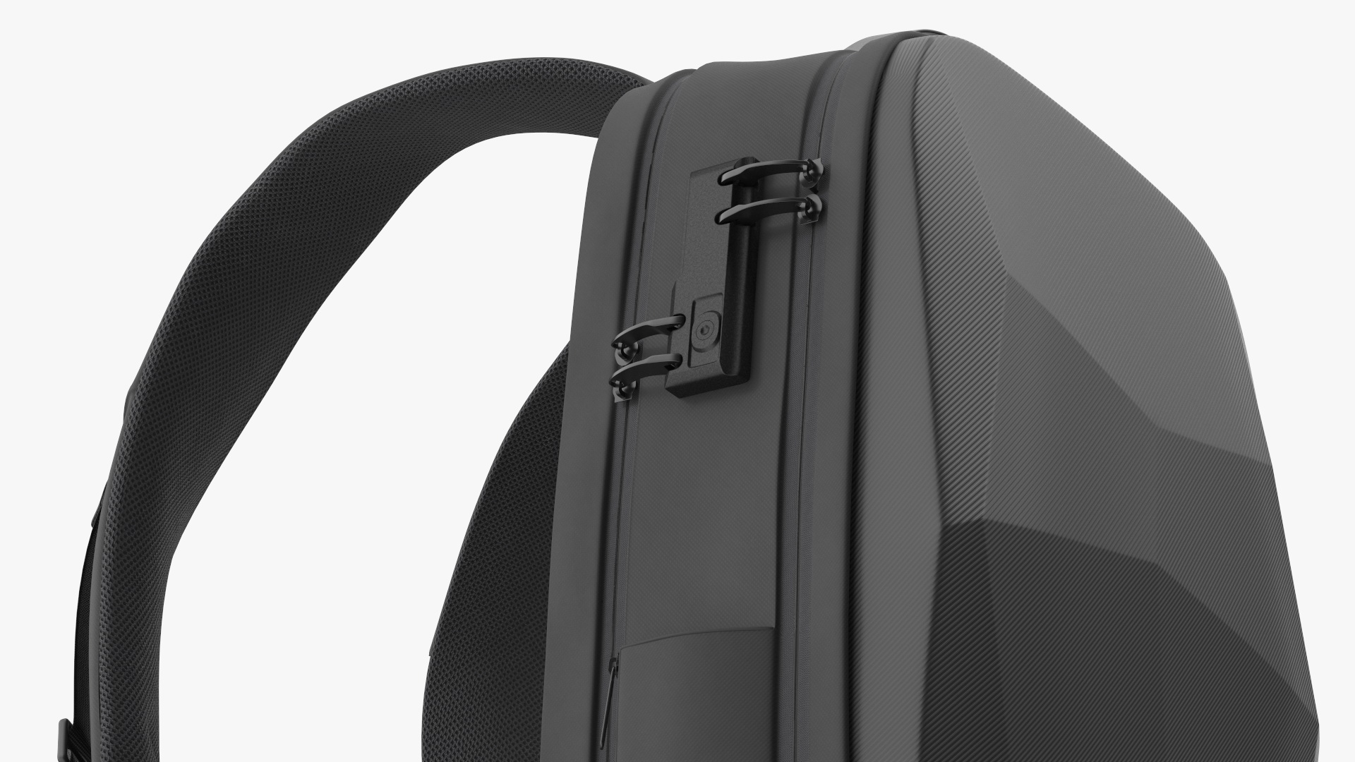 3D model Hard Shell Laptop Backpack Black on Mannequin