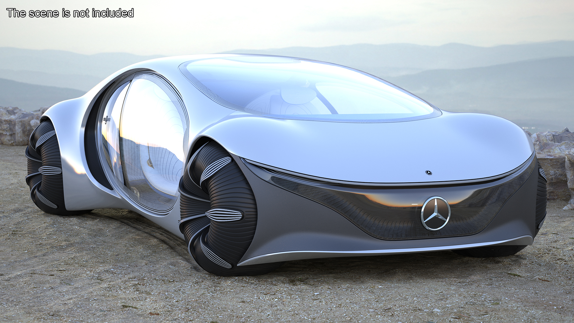 3D model AVTR Mercedes Vision Light Off