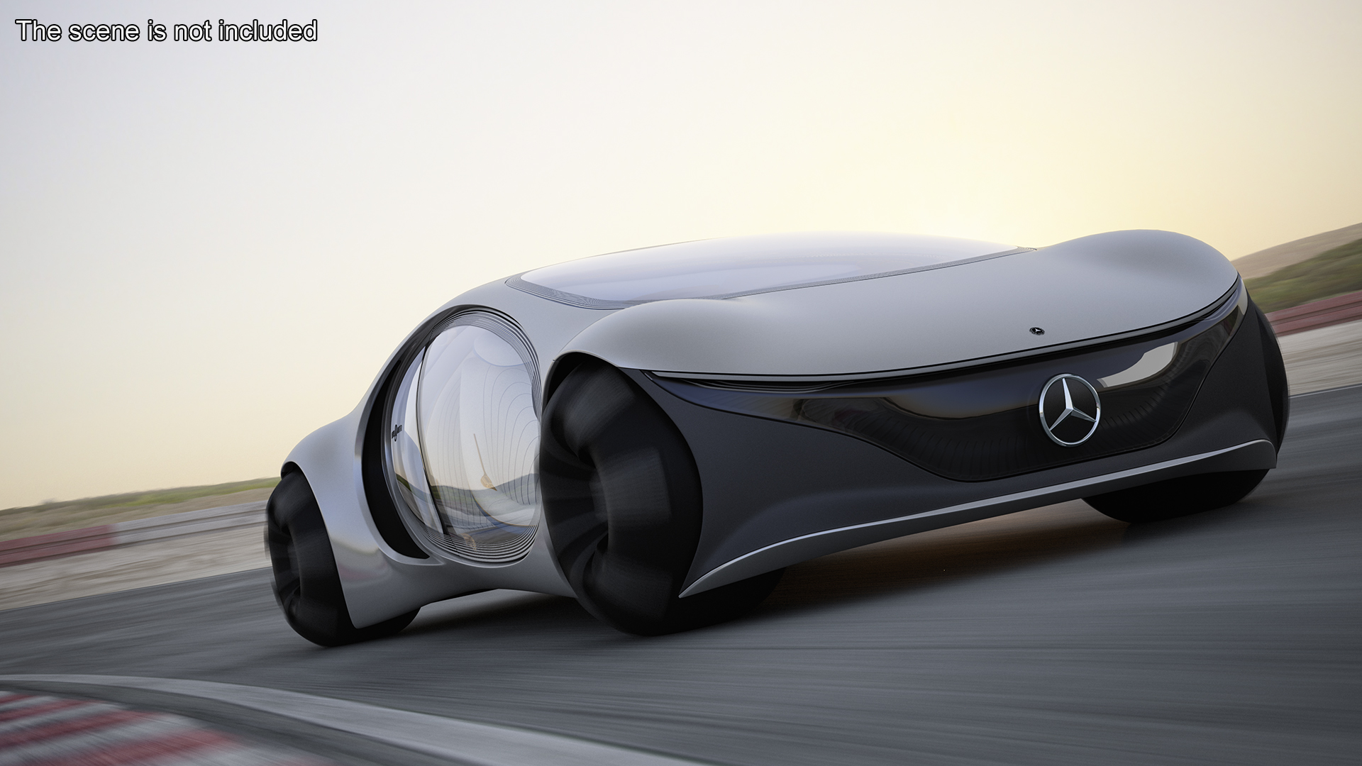 3D model AVTR Mercedes Vision Light Off