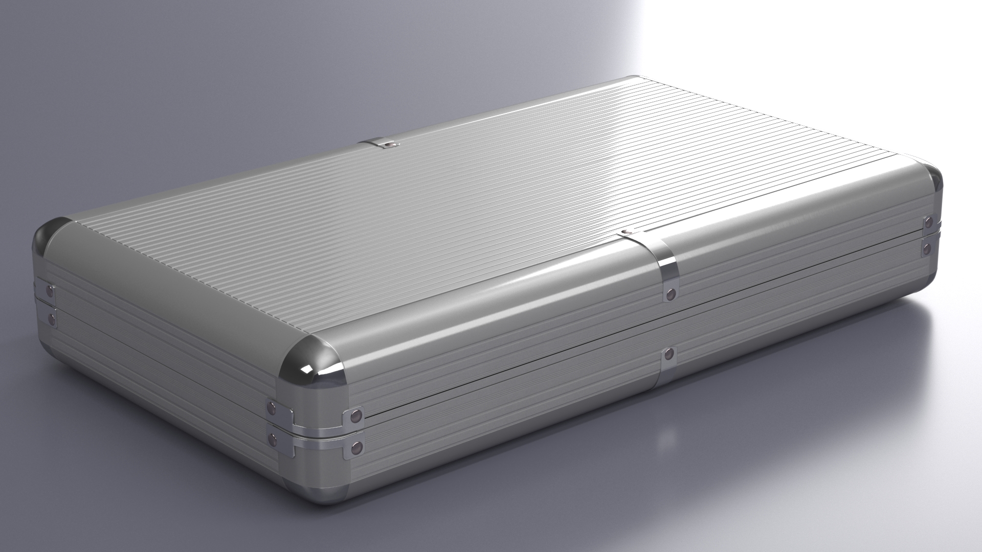 Aluminum Case Full of Euro Money 3D