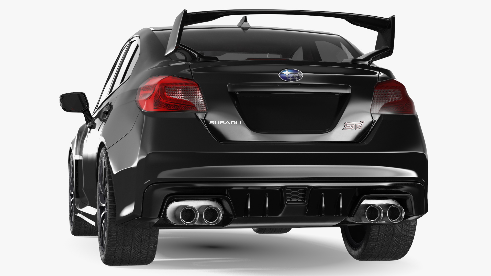 3D Black Subaru Sedan WRX STI 2021