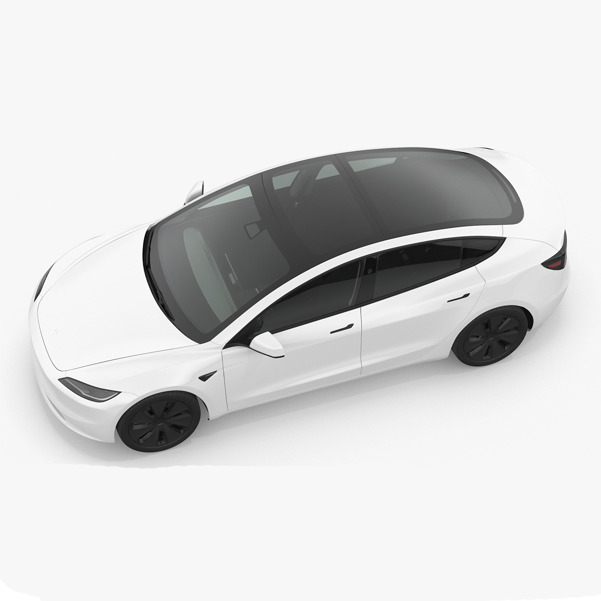 3D model Tesla Model 3 2024 White Rigged for Maya