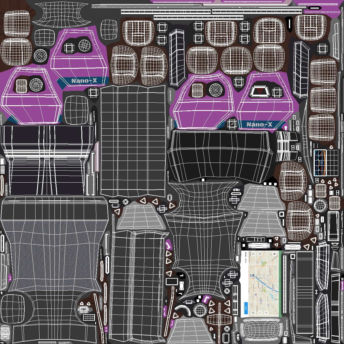 3D Purple Hover Car