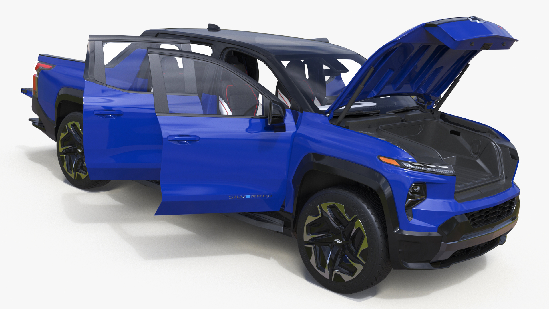 3D 2024 Chevrolet Silverado EV RST Blue