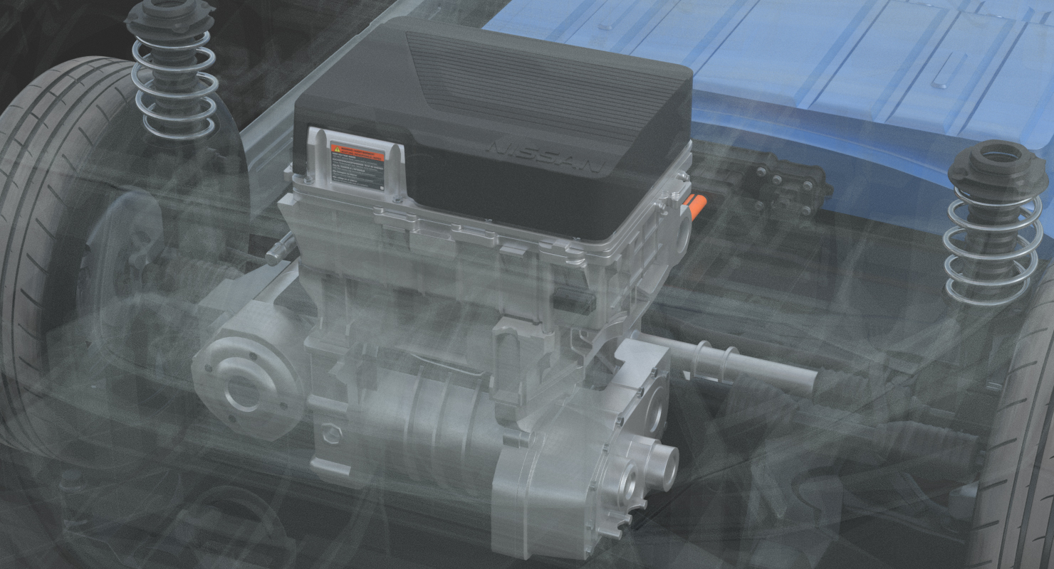 3D model Nissan Leaf 2019 Engine System