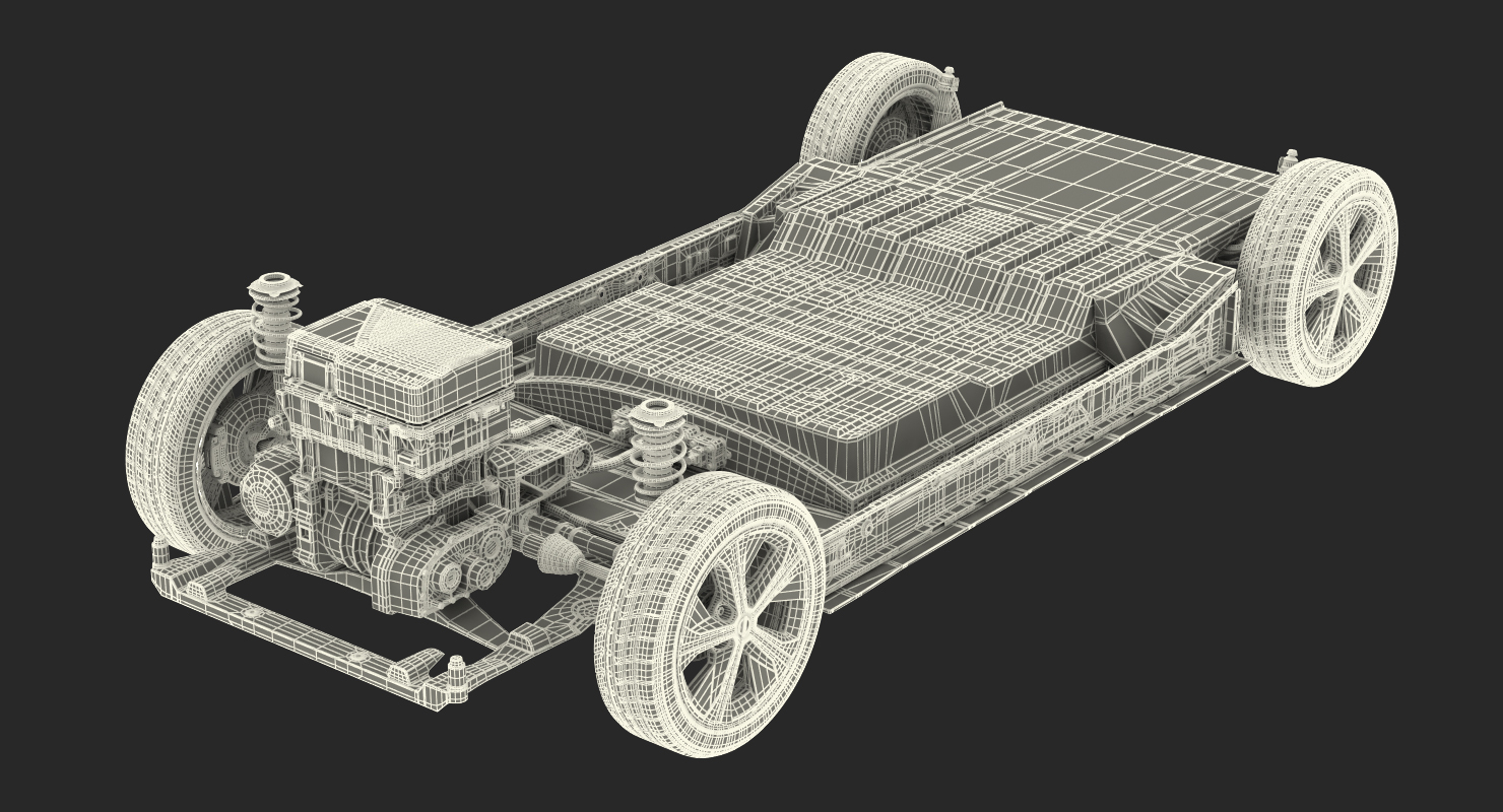 3D model Nissan Leaf 2019 Engine System