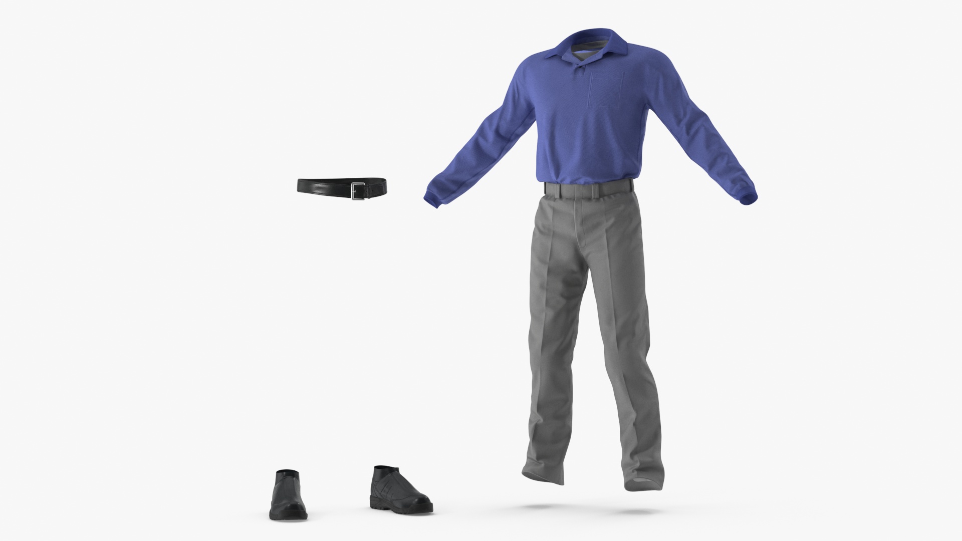 Young Man Wearing Casual Clothes A-pose 3D model