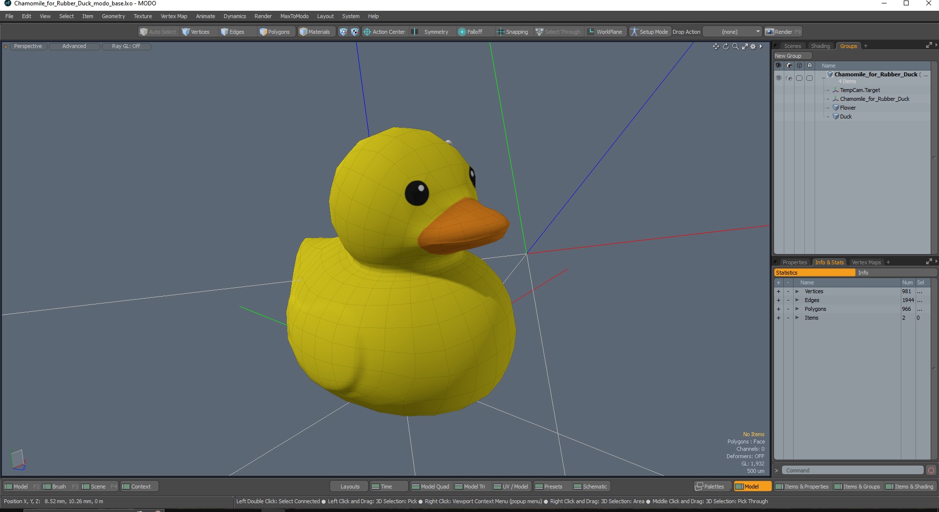 3D model Chamomile for Rubber Duck