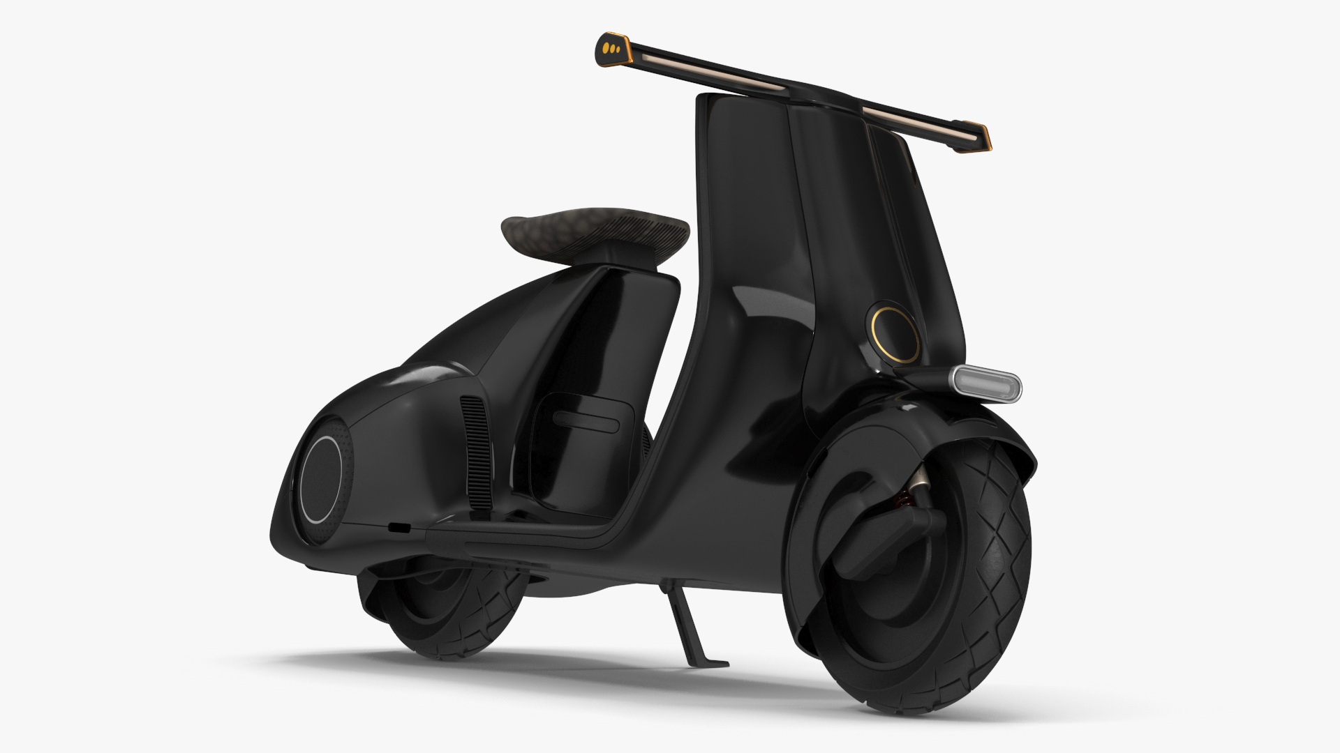 3D Designer Electric Scooter Black Parked model