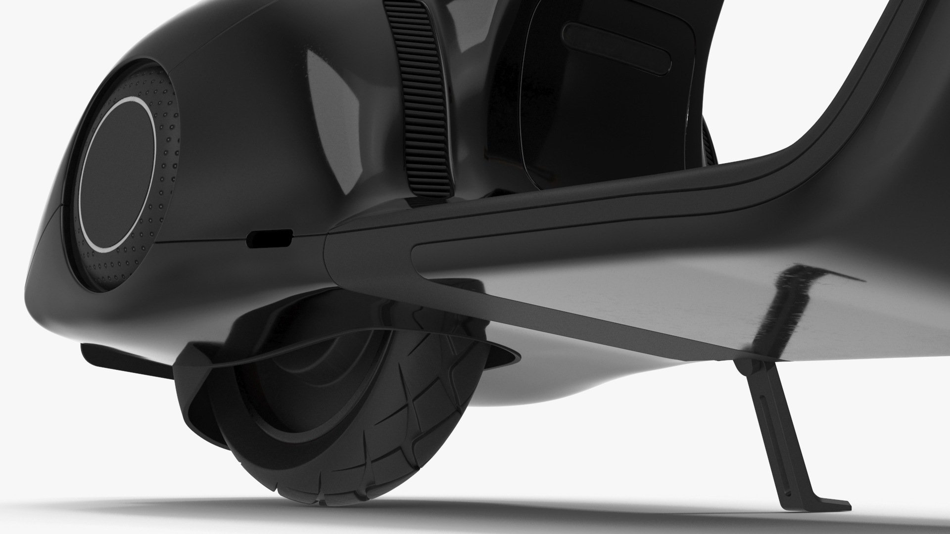 3D Designer Electric Scooter Black Parked model