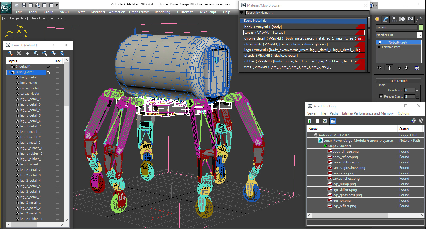 Lunar Rover Cargo Module Generic 3D