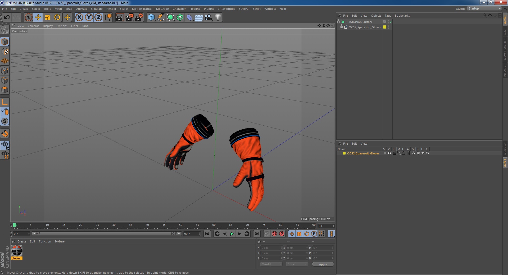 3D OCSS Spacesuit Gloves