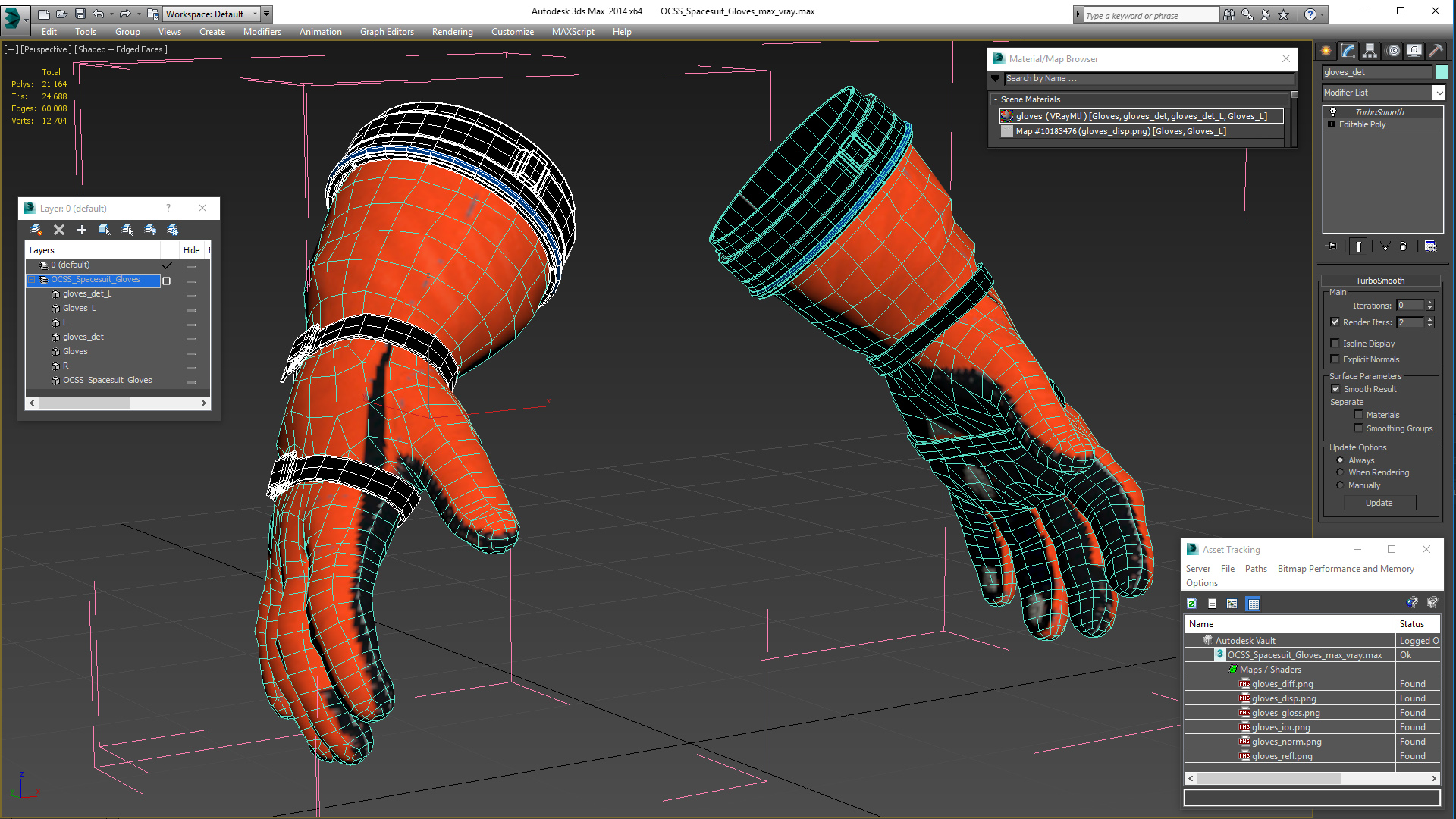 3D OCSS Spacesuit Gloves