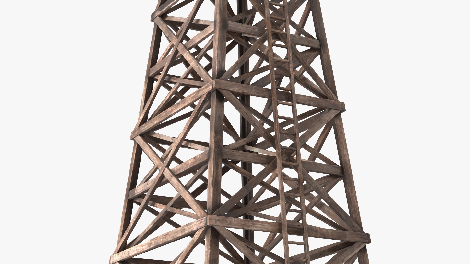 3D model Wooden Derrick Tower