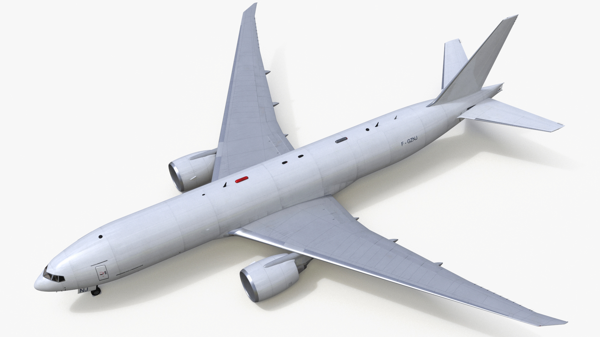 Commercial Freighter Airplane Boeing 777 Rigged 3D