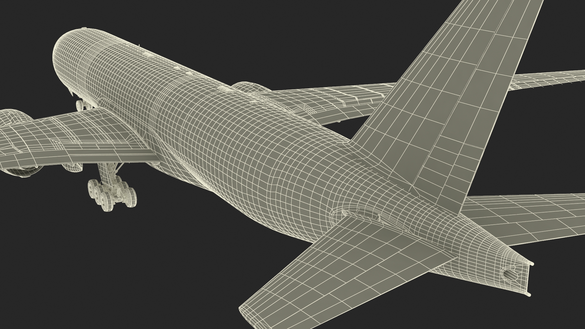 Commercial Freighter Airplane Boeing 777 Rigged 3D