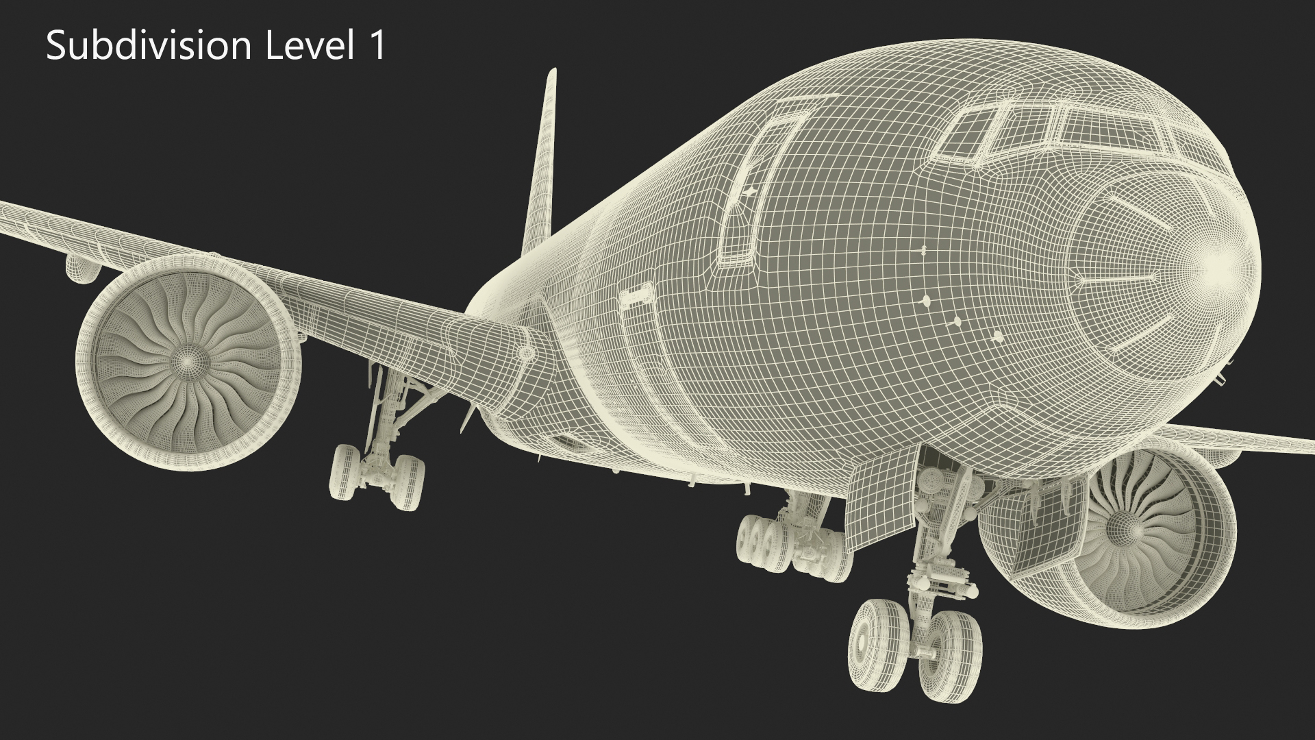 Commercial Freighter Airplane Boeing 777 Rigged 3D