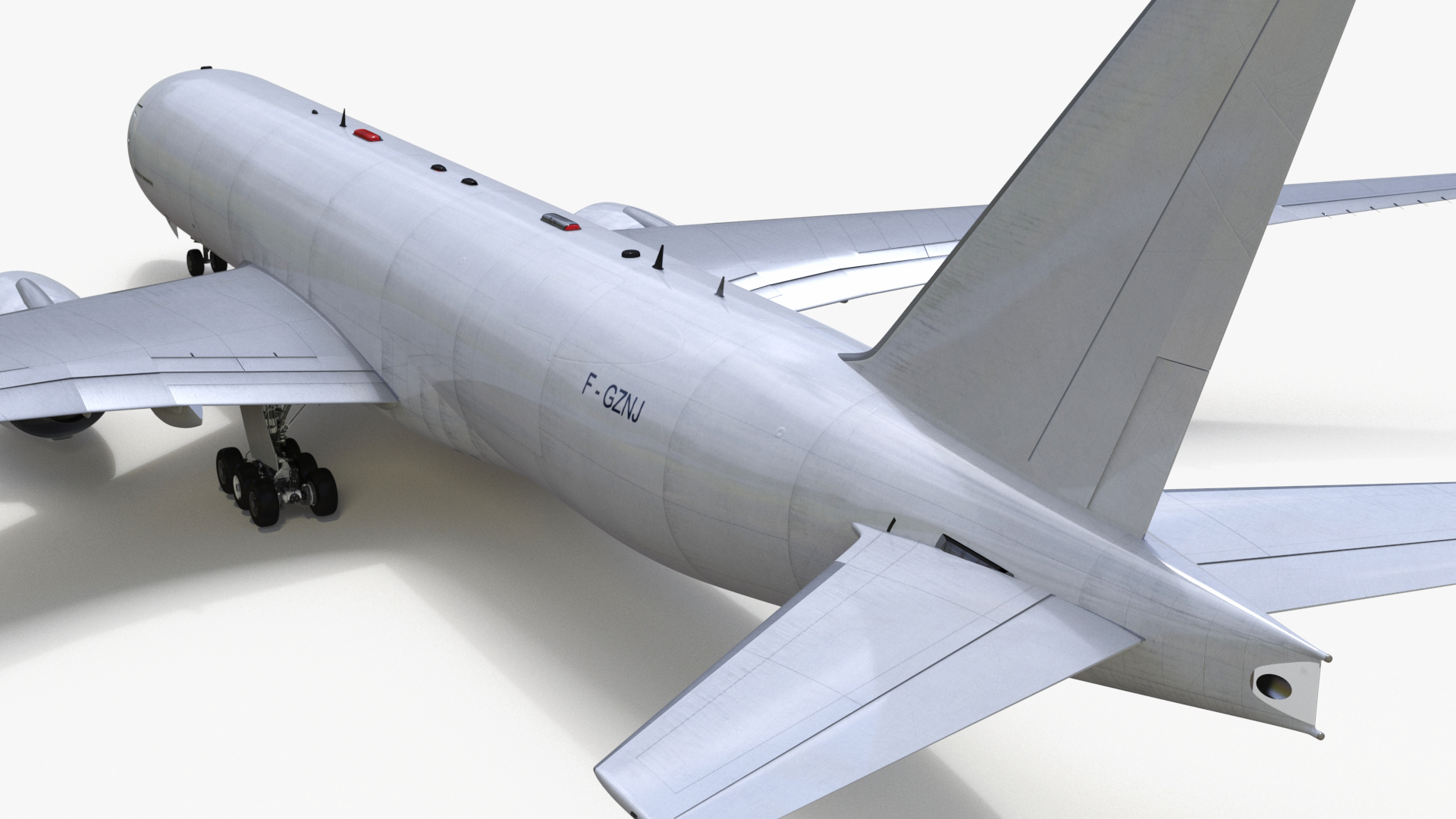 Commercial Freighter Airplane Boeing 777 Rigged 3D