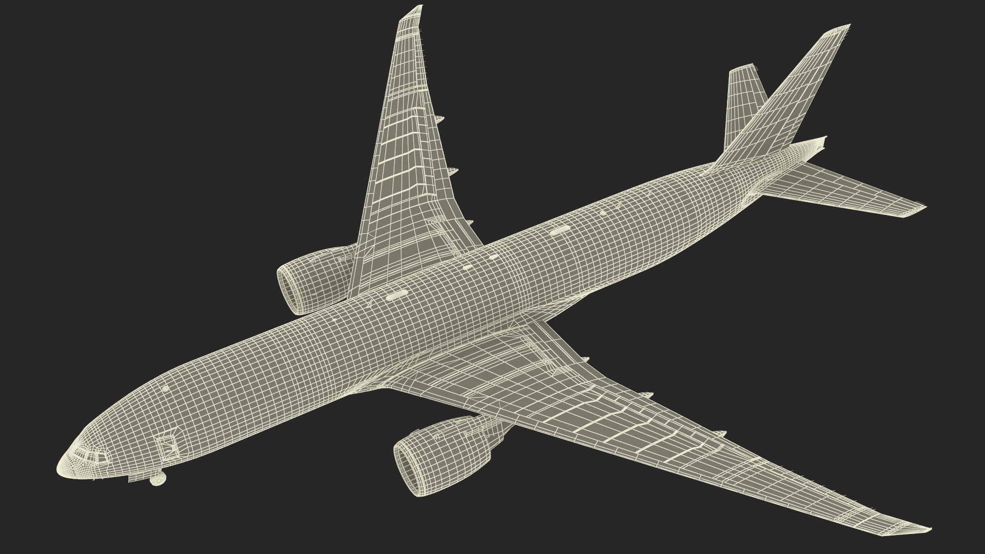 Commercial Freighter Airplane Boeing 777 Rigged 3D