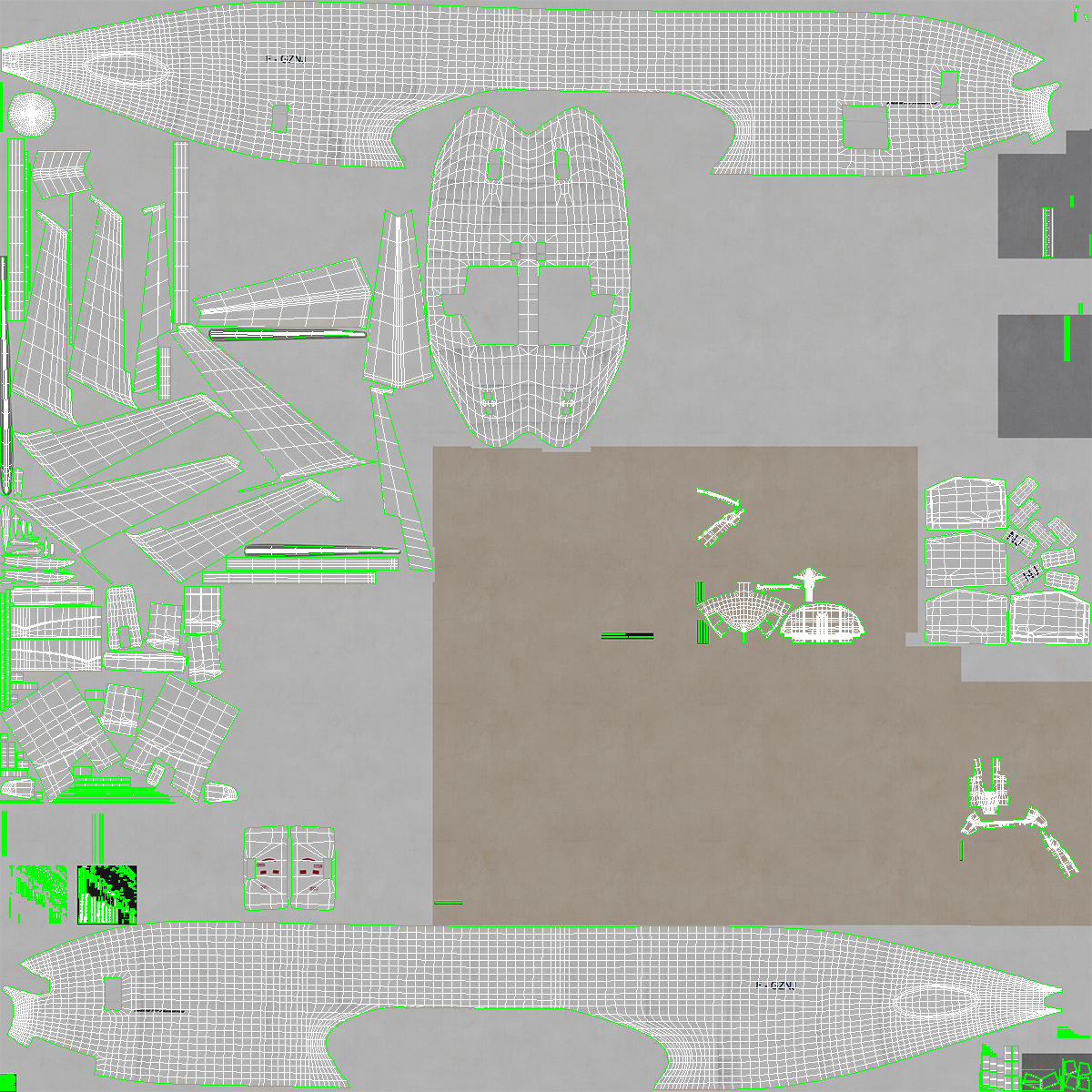 Commercial Freighter Airplane Boeing 777 Rigged 3D