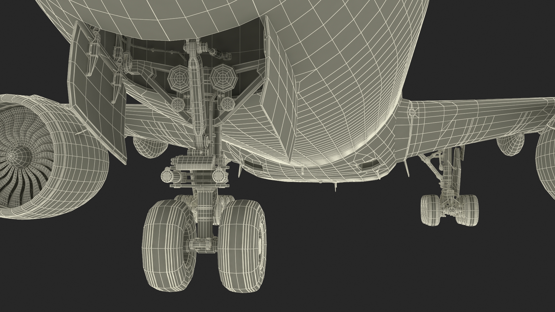 Commercial Freighter Airplane Boeing 777 Rigged 3D