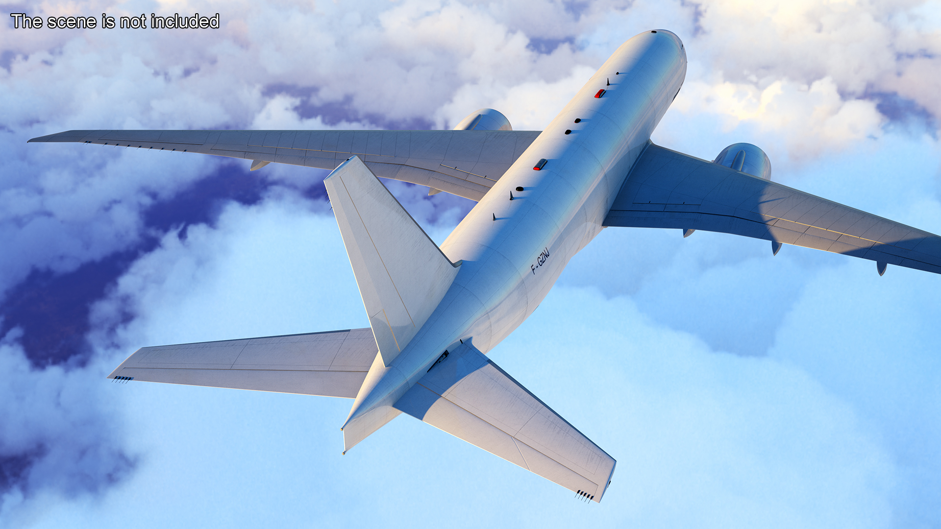 Commercial Freighter Airplane Boeing 777 Rigged 3D