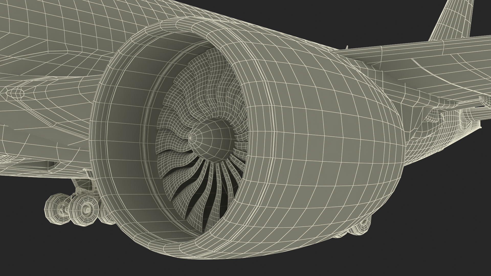 Commercial Freighter Airplane Boeing 777 Rigged 3D