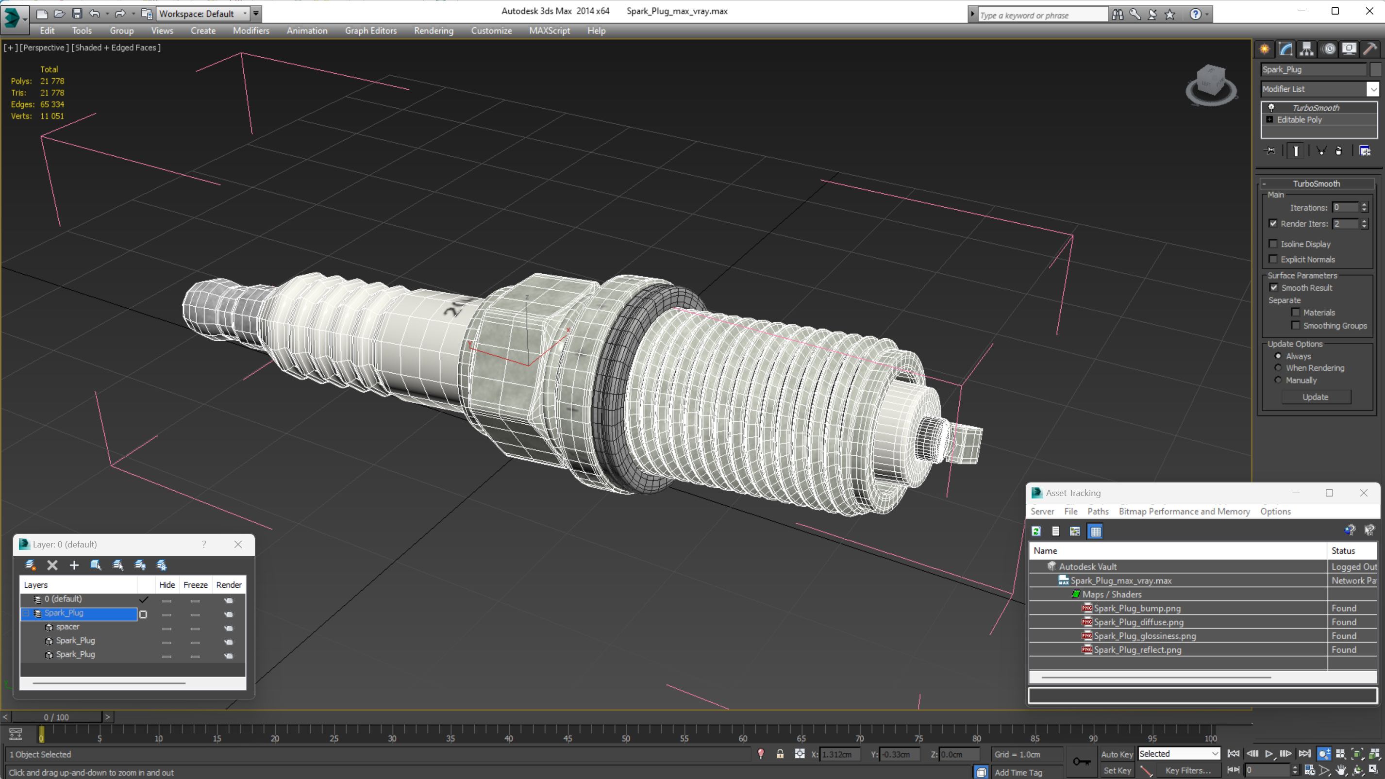 3D model Spark Plug