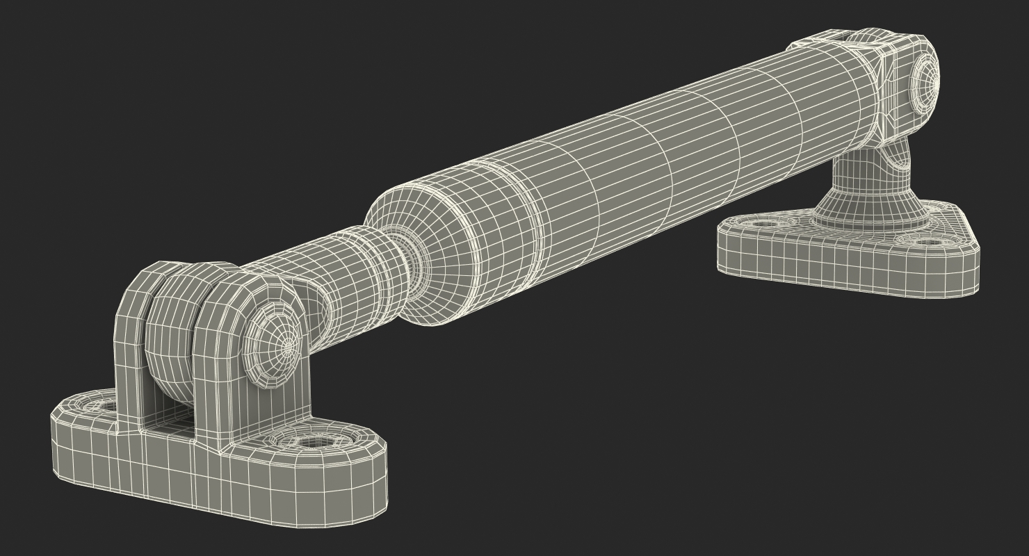 Anodized Hydraulic Cylinder 3 3D model