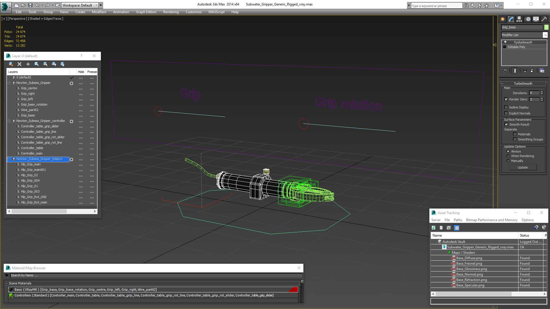 3D Subwater Gripper Generic Rigged