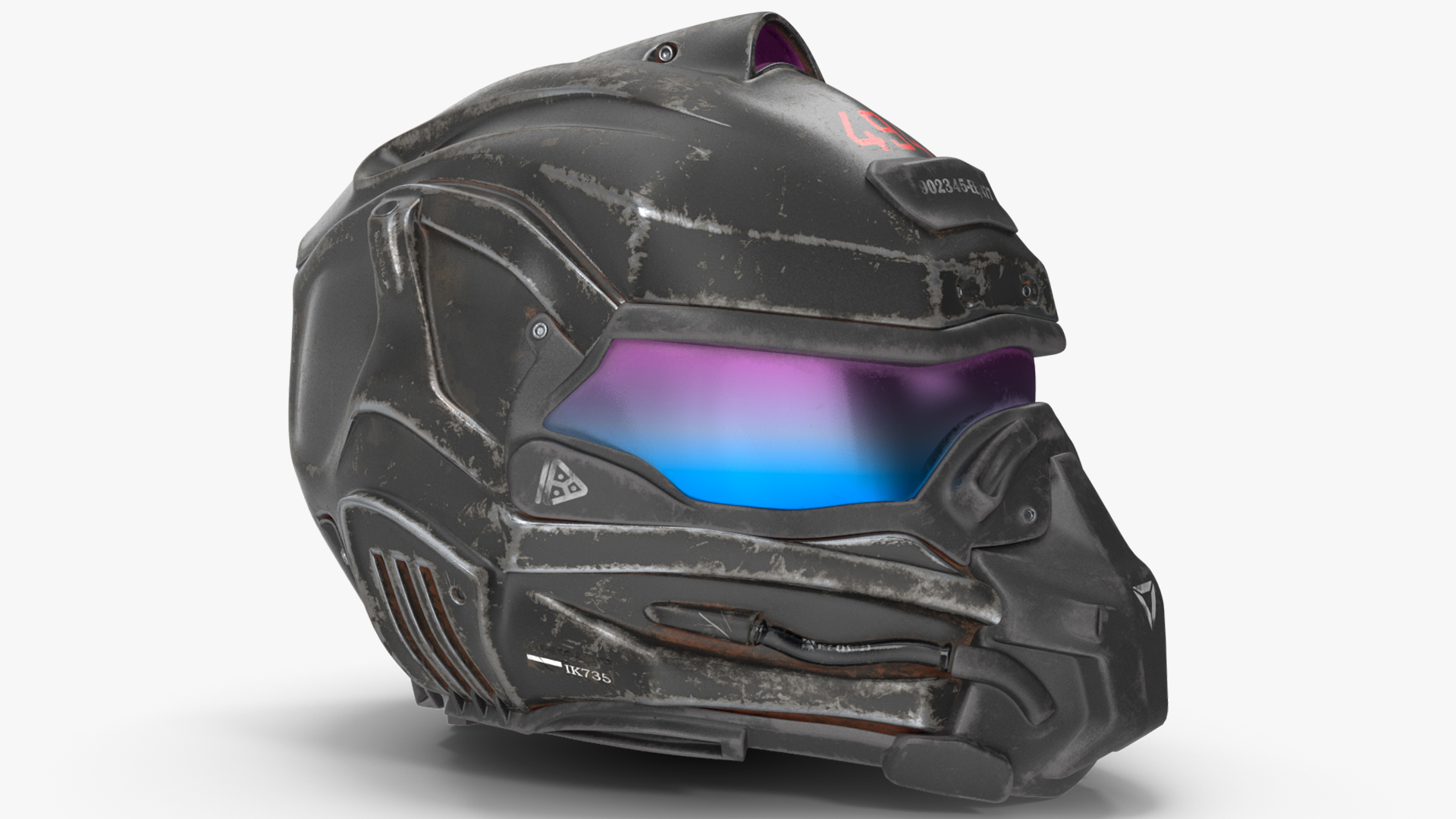 3D model Old Futuristic Tactical Helmet