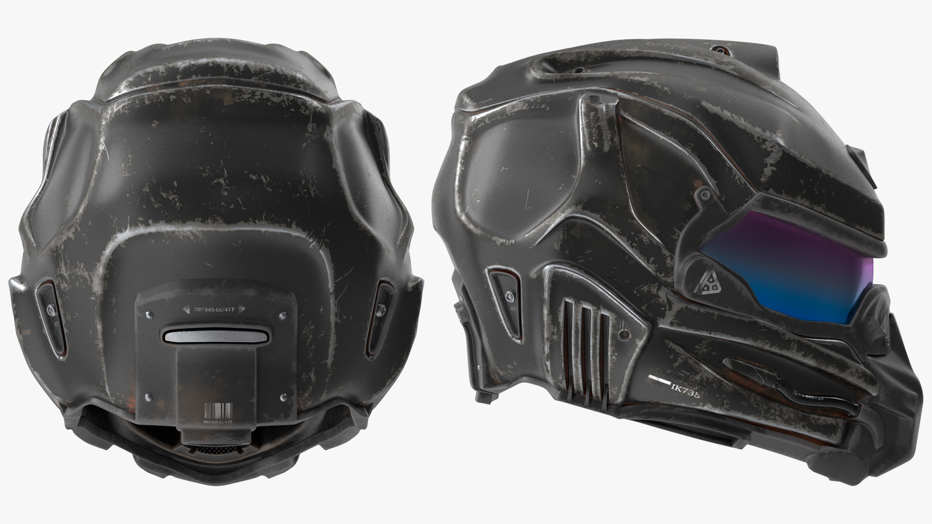 3D model Old Futuristic Tactical Helmet