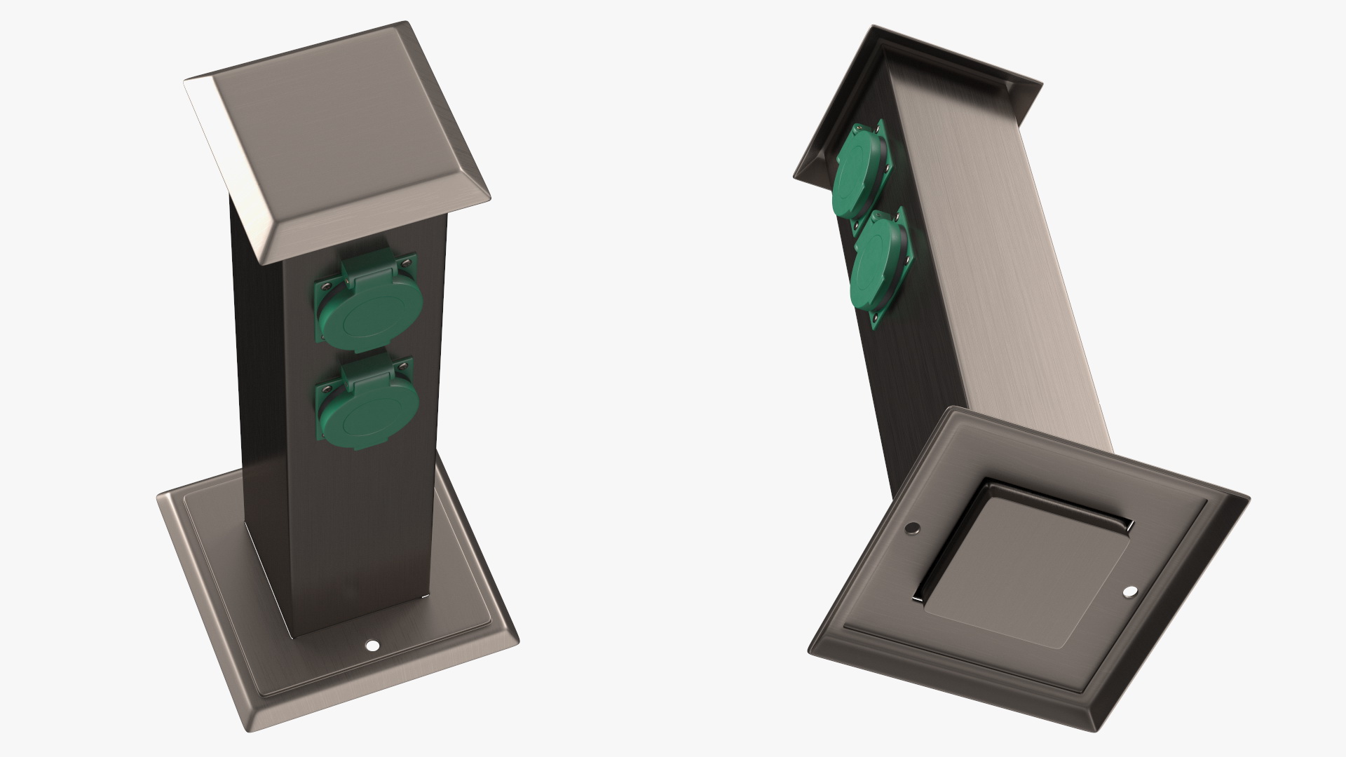 Garden Energy Column with 4 Socket 3D model