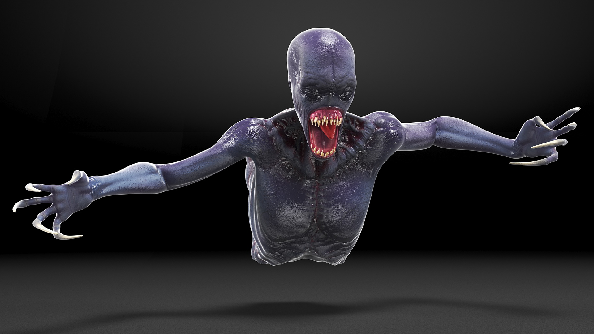 Scary Creature Bust 3D model