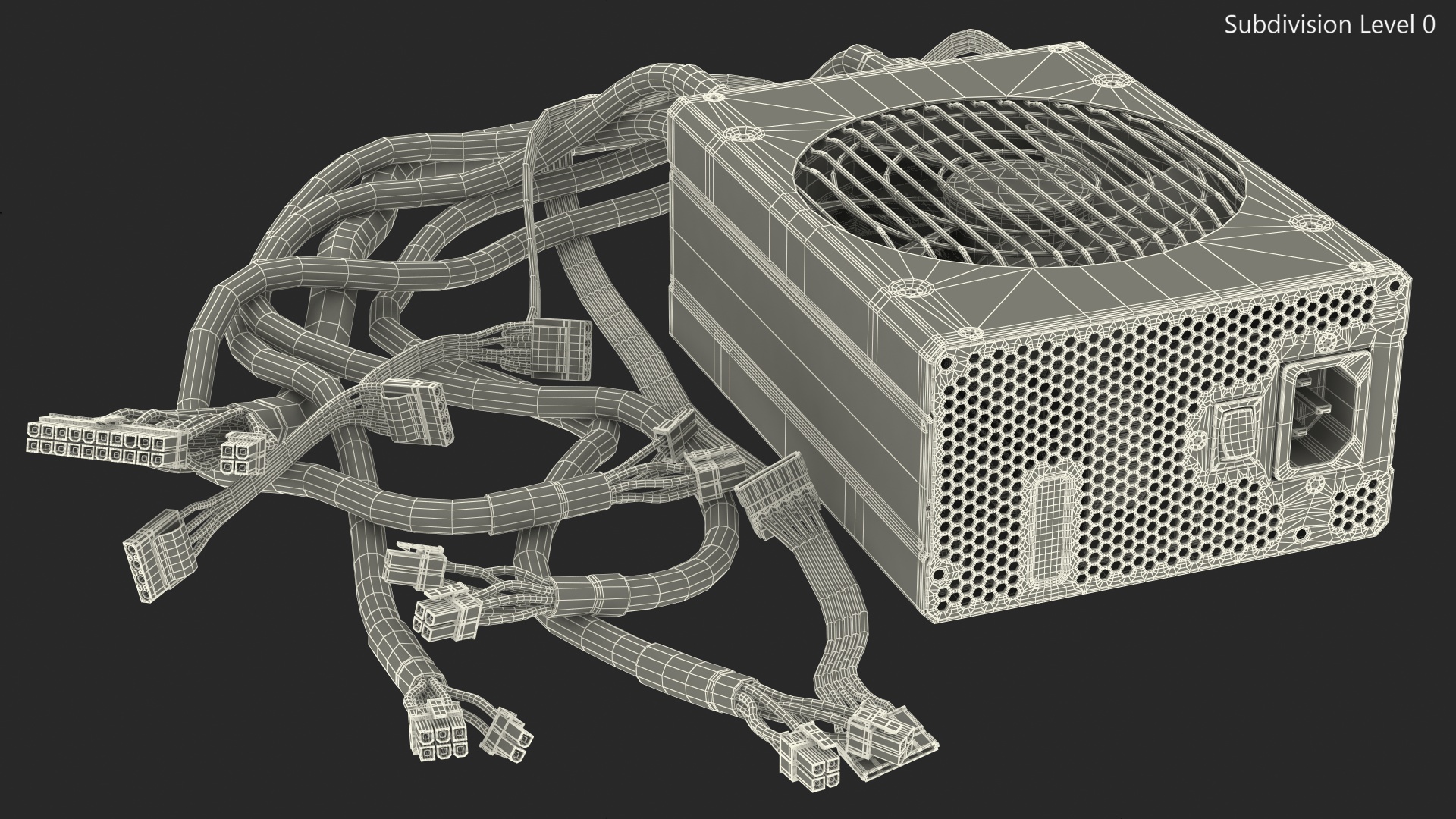 3D model CORSAIR AX1600i PC Modular PSU