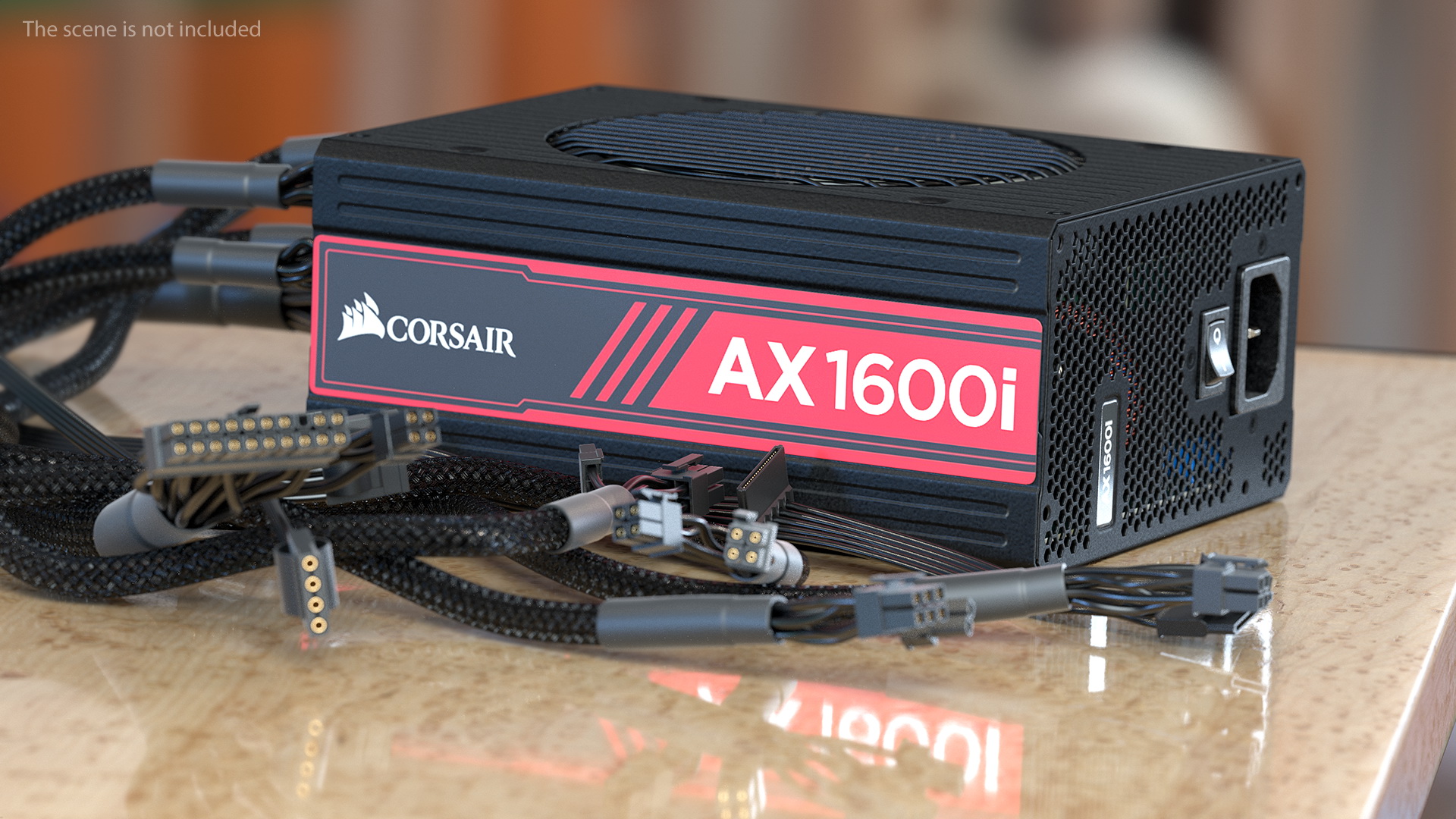 3D model CORSAIR AX1600i PC Modular PSU