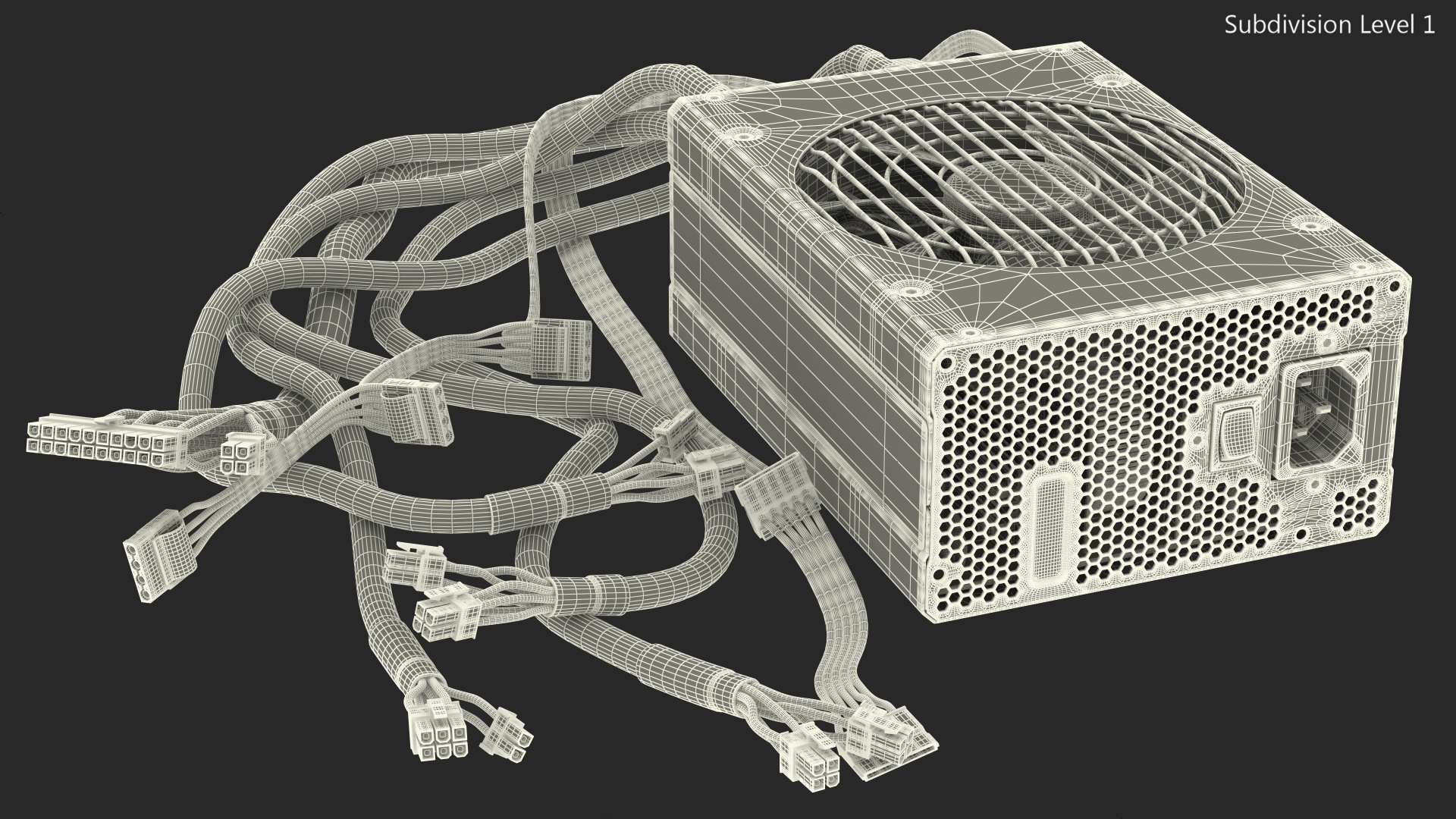 3D model CORSAIR AX1600i PC Modular PSU