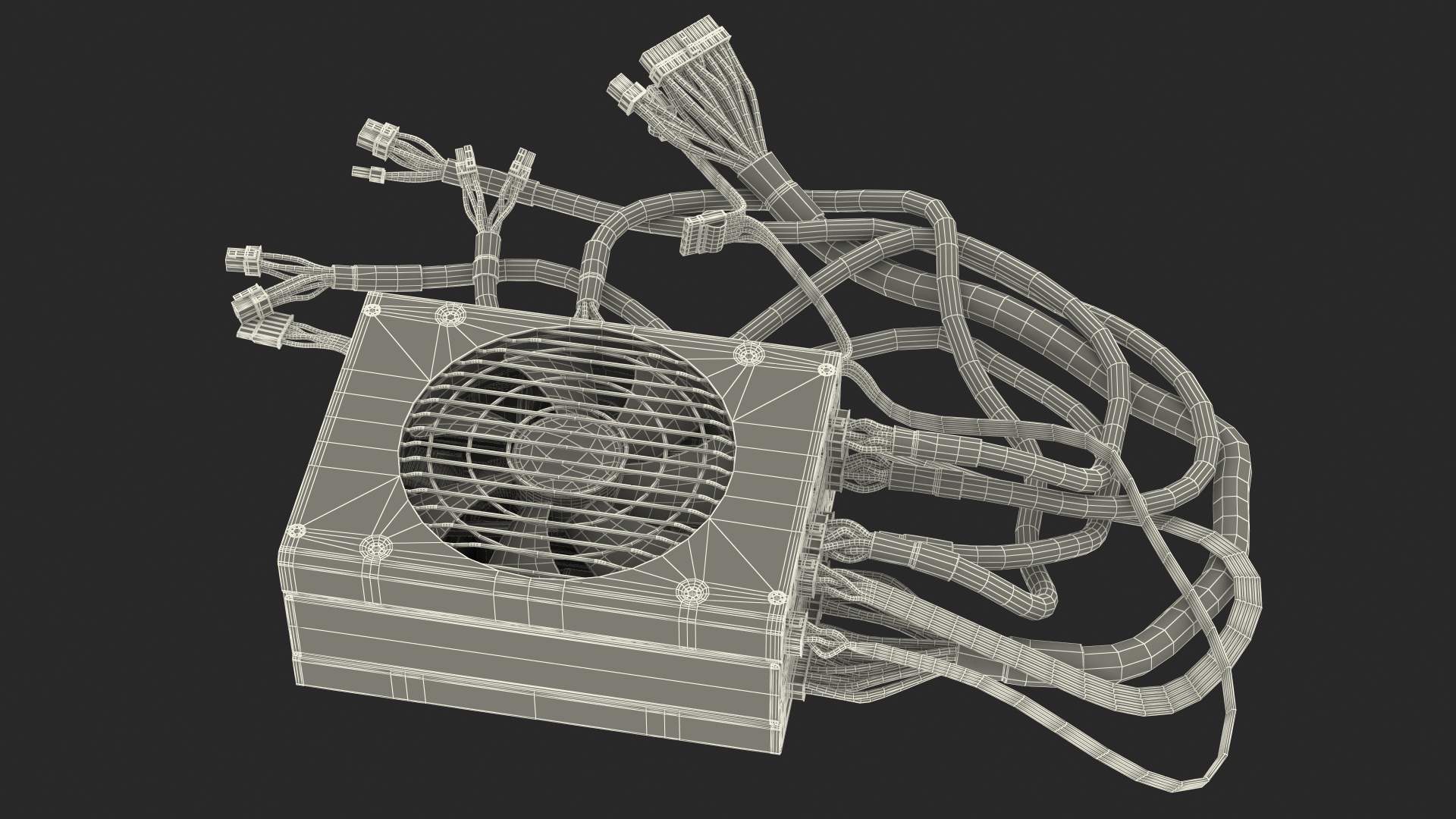 3D model CORSAIR AX1600i PC Modular PSU