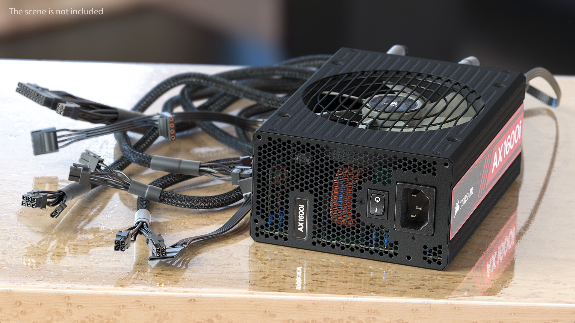 3D model CORSAIR AX1600i PC Modular PSU