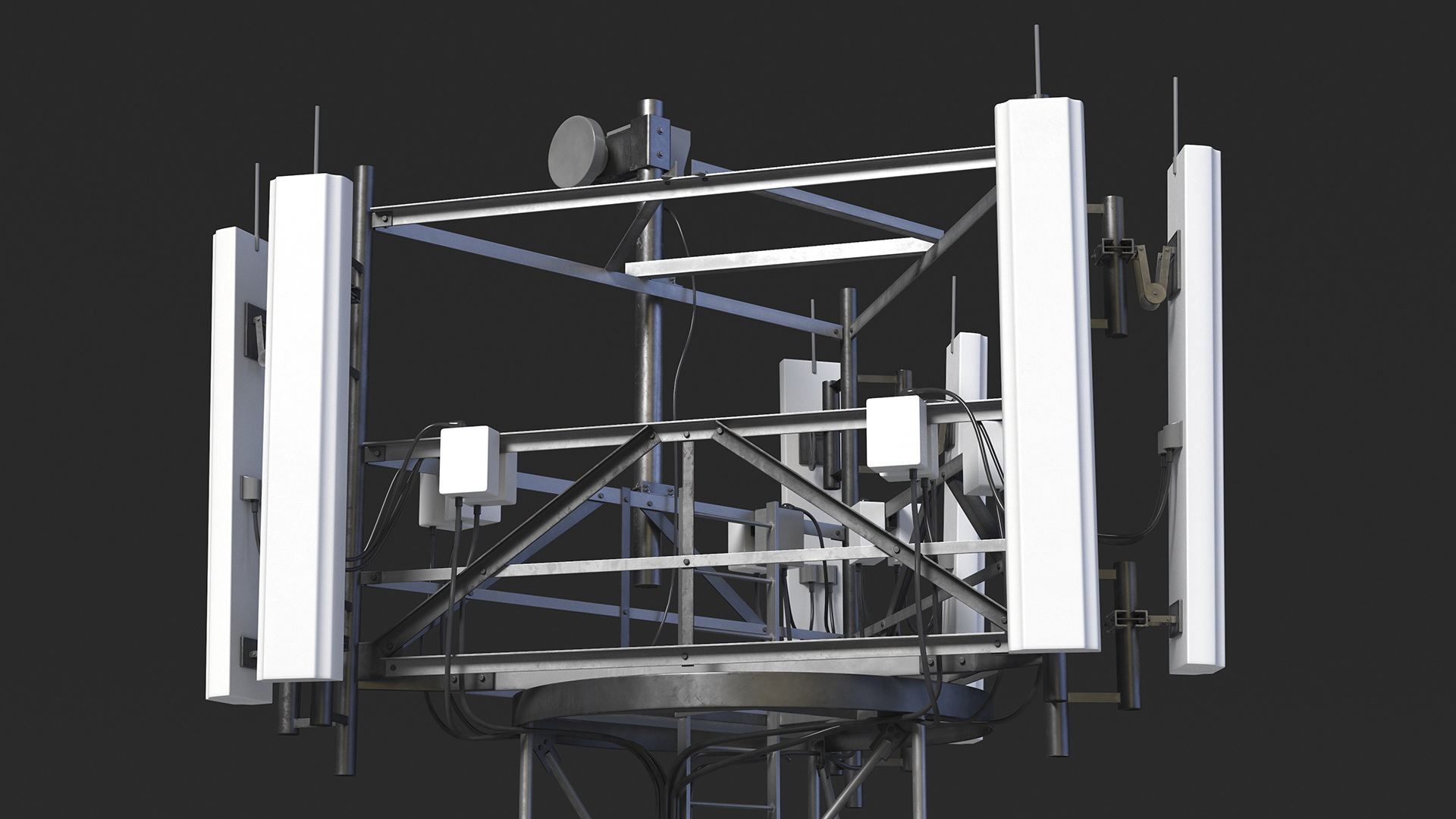 3D Rooftop Cellular Transmitter model