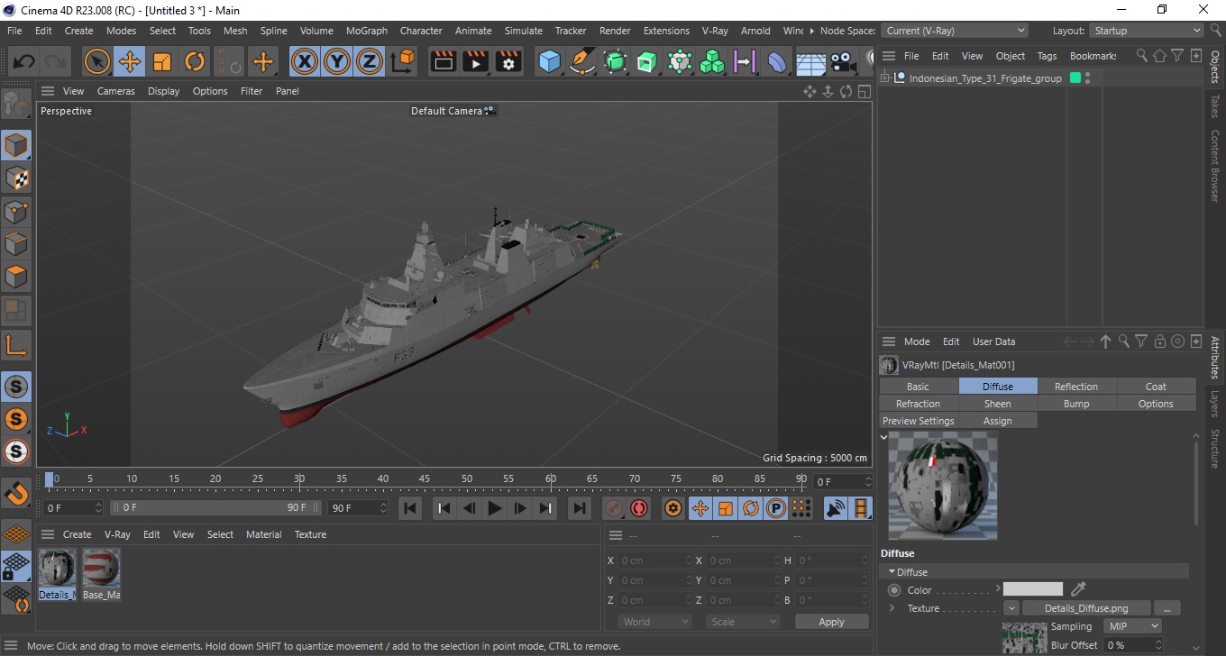 3D Indonesian Type 31 Frigate