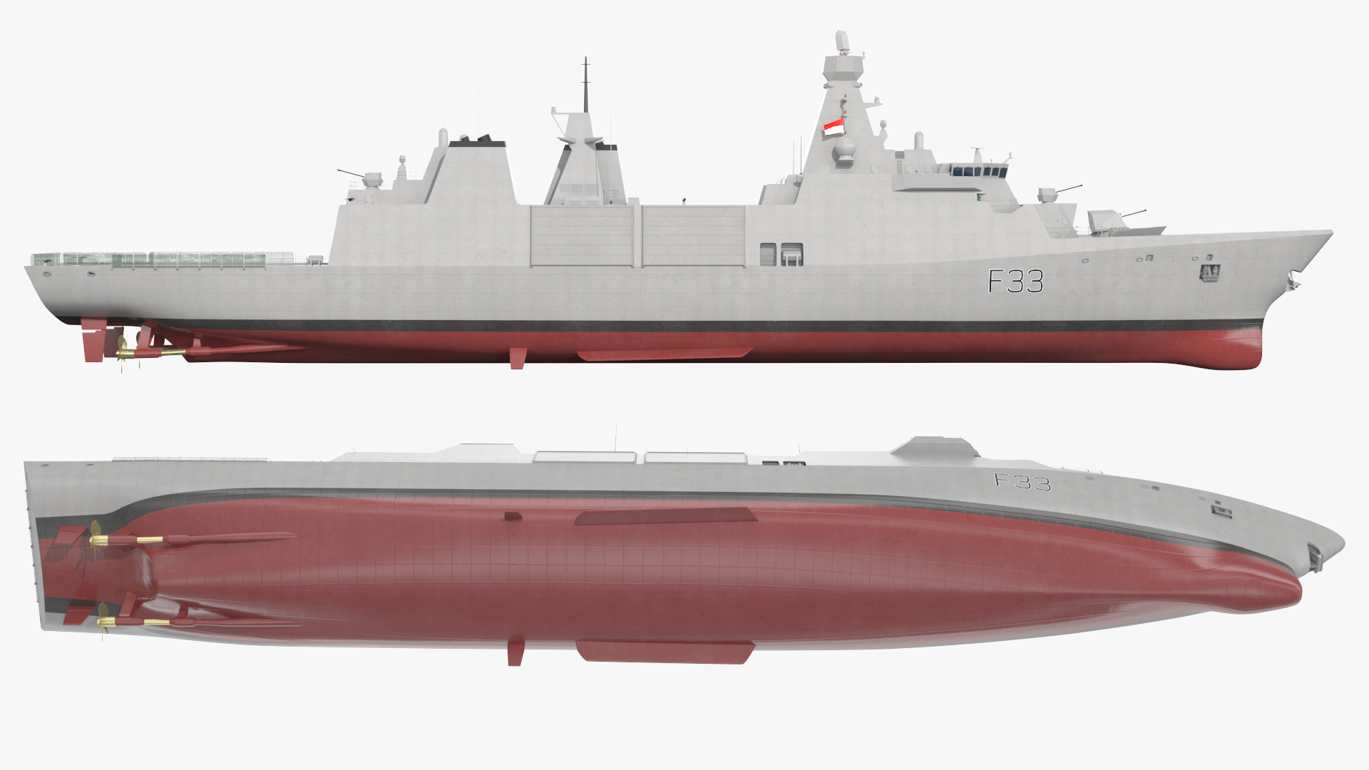 3D Indonesian Type 31 Frigate