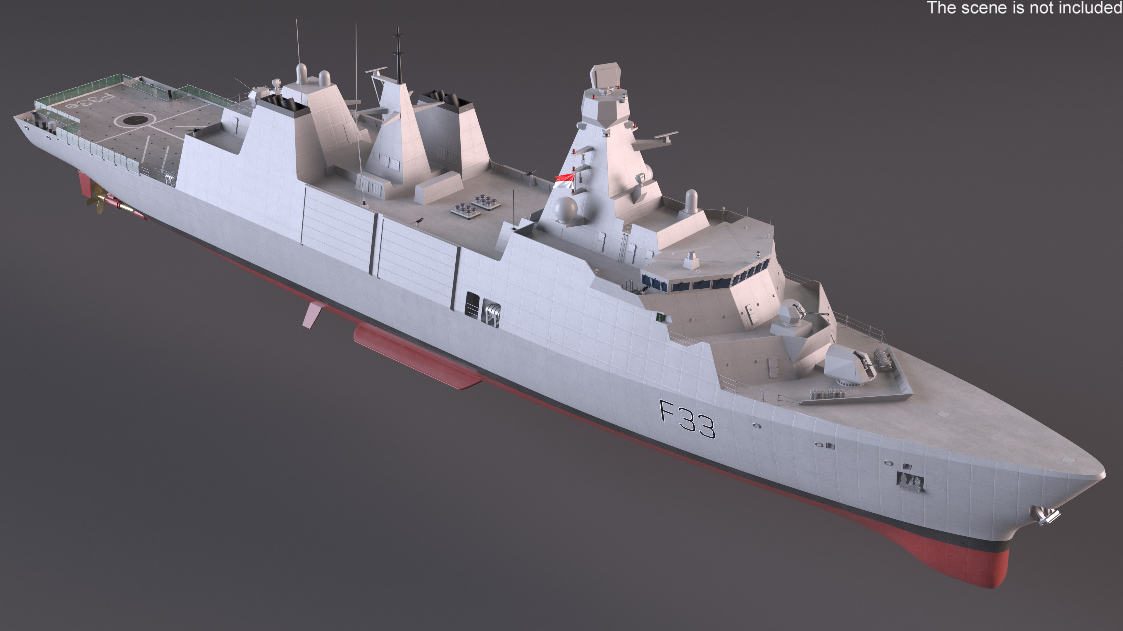 3D Indonesian Type 31 Frigate