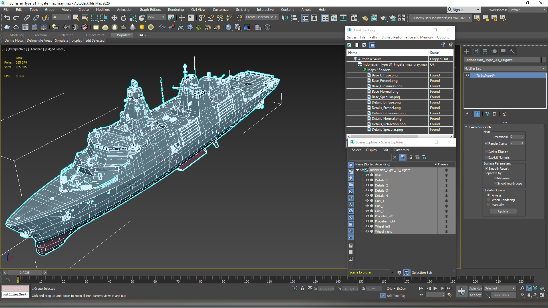 3D Indonesian Type 31 Frigate