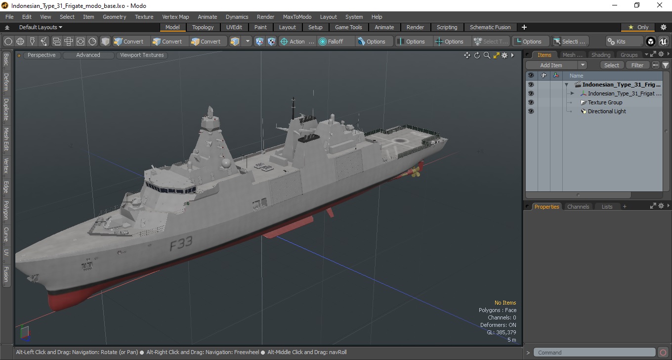 3D Indonesian Type 31 Frigate