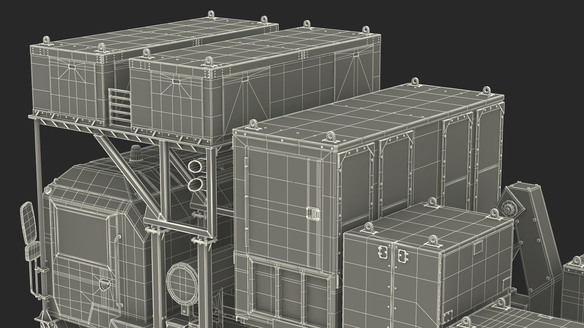 3D model Self Propelled Air Defence Launcher and Antiaircraft Missile