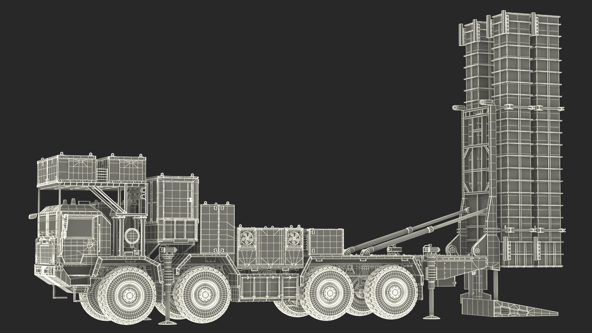 3D model Self Propelled Air Defence Launcher and Antiaircraft Missile