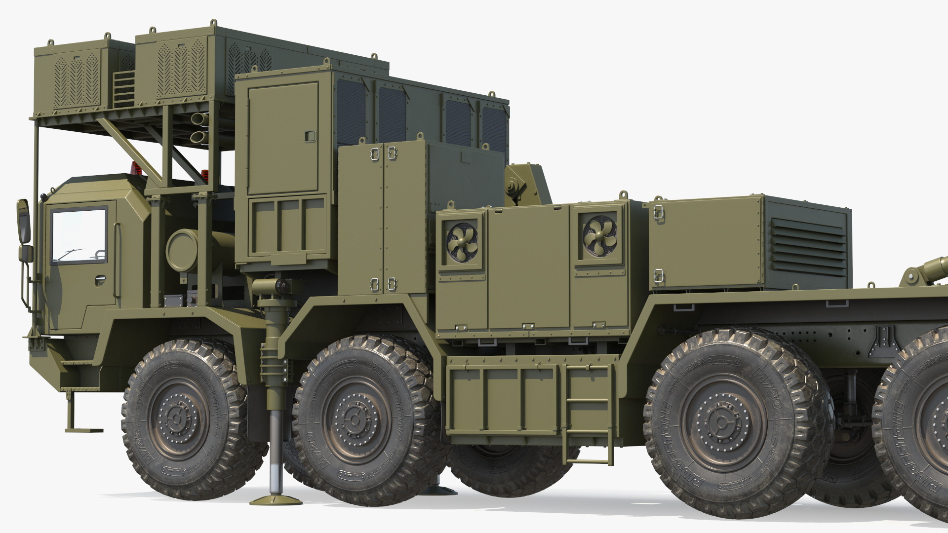 3D model Self Propelled Air Defence Launcher and Antiaircraft Missile